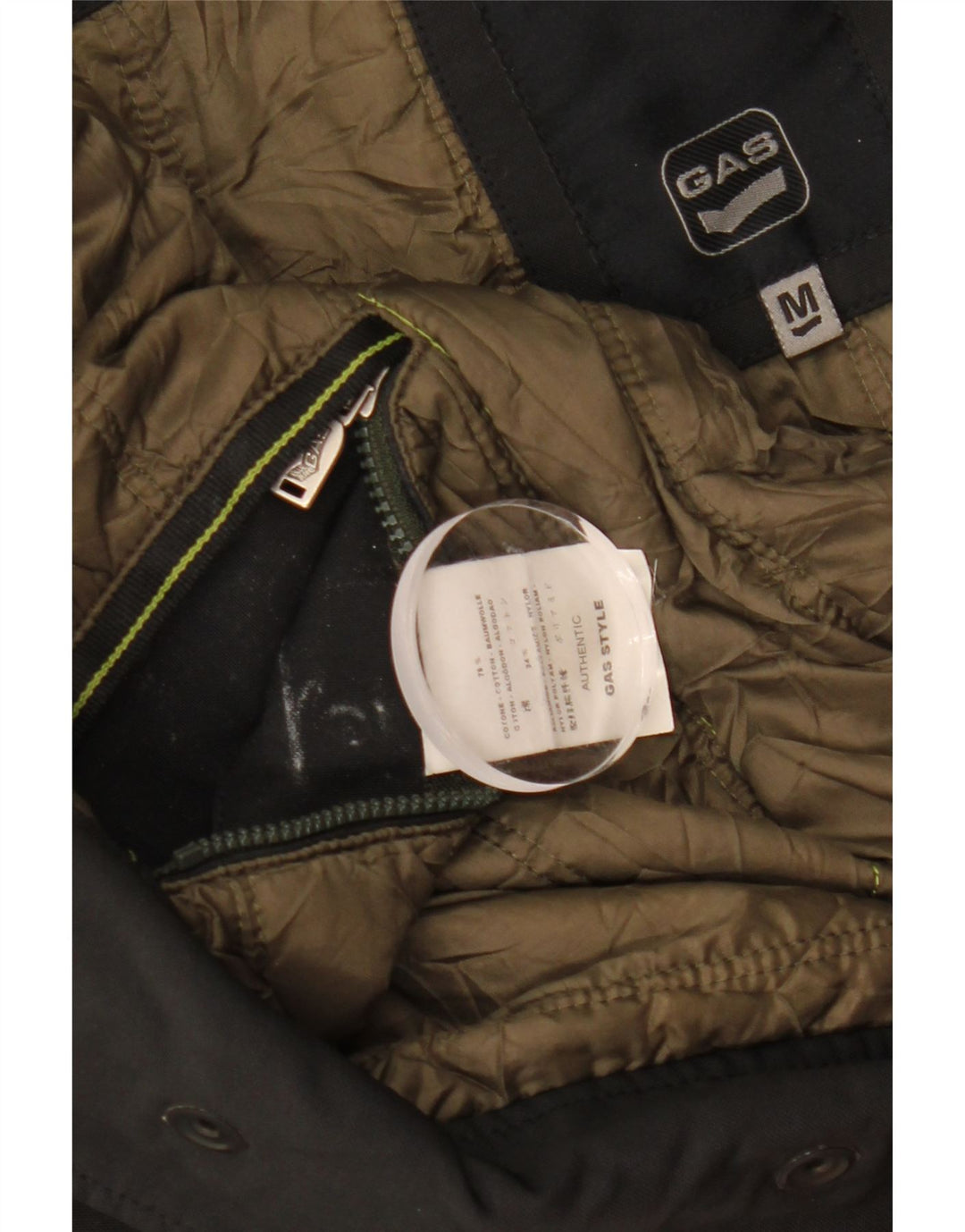 Męska kurtka wojskowa GAS UK 38, średnia czarna, bawełniana