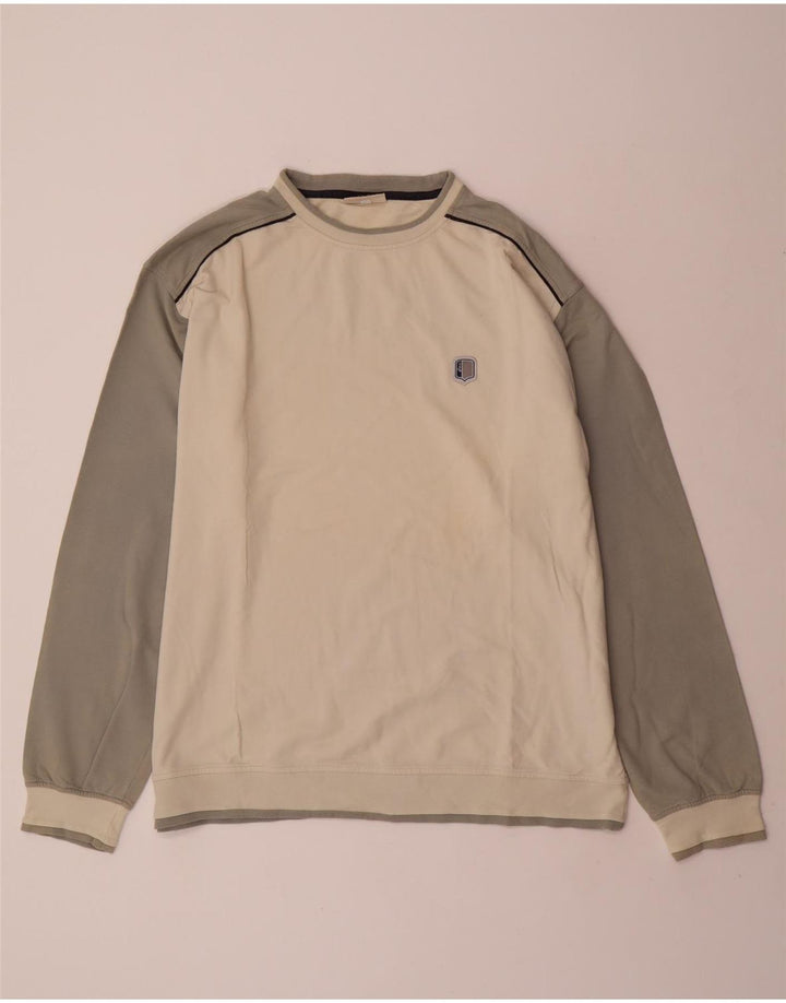 Męski sweter dresowy ASICS 2XL z bawełny w kolorze złamanej bieli