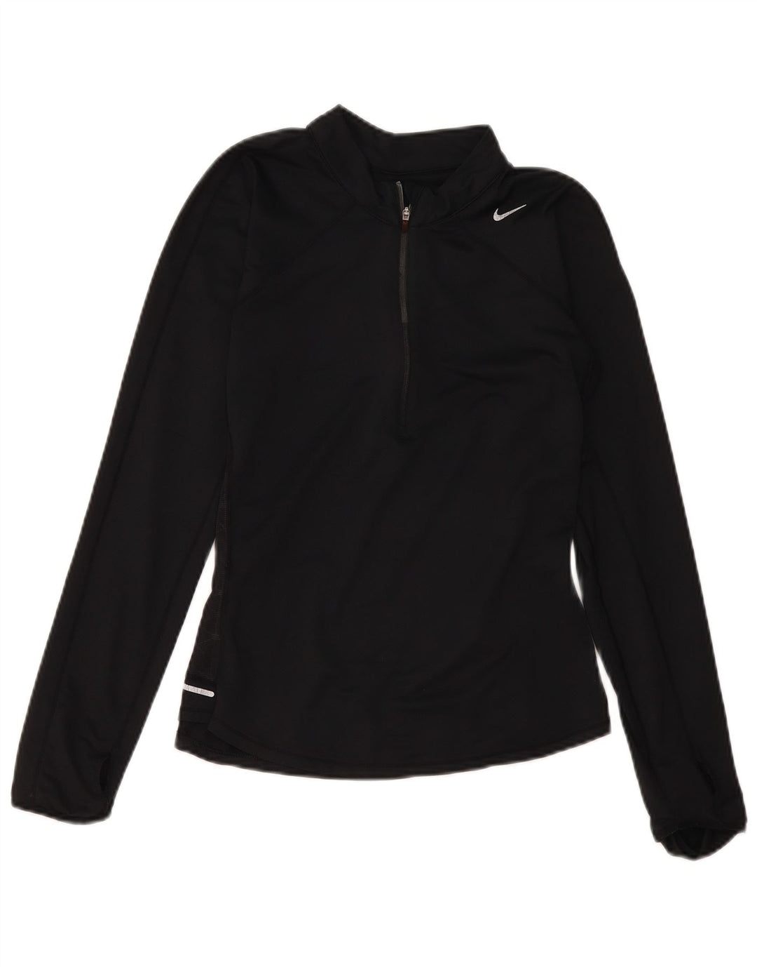 Damski dres Nike Dri Fit z zamkiem błyskawicznym na szyi, UK 12, średni czarny