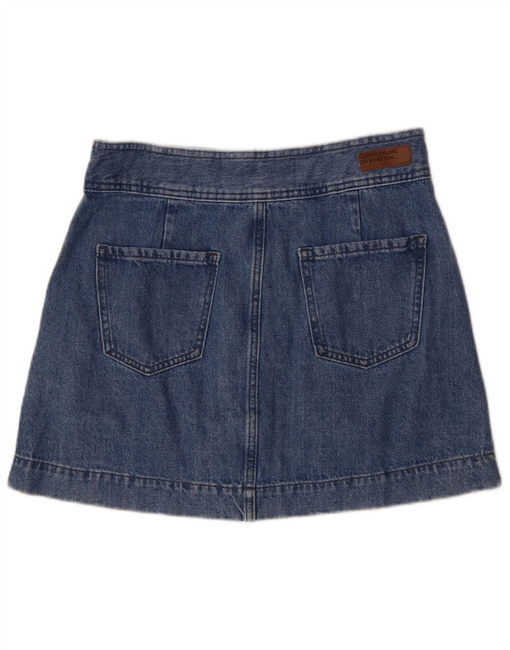 Spódnica damska Benetton Mini Denim UK 12 Medium W30 Niebieska bawełna