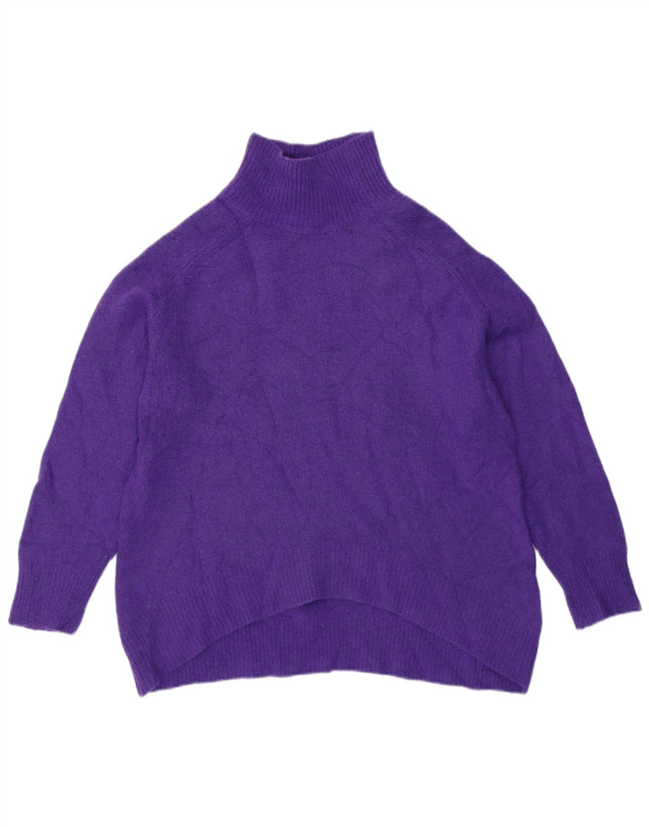 Damski sweter oversize Massimo Dutti z golfem UK 10, mały fiolet