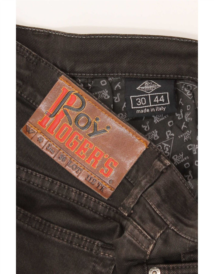 Męskie jeansy slim Roy Rogers W30 L29 brązowe