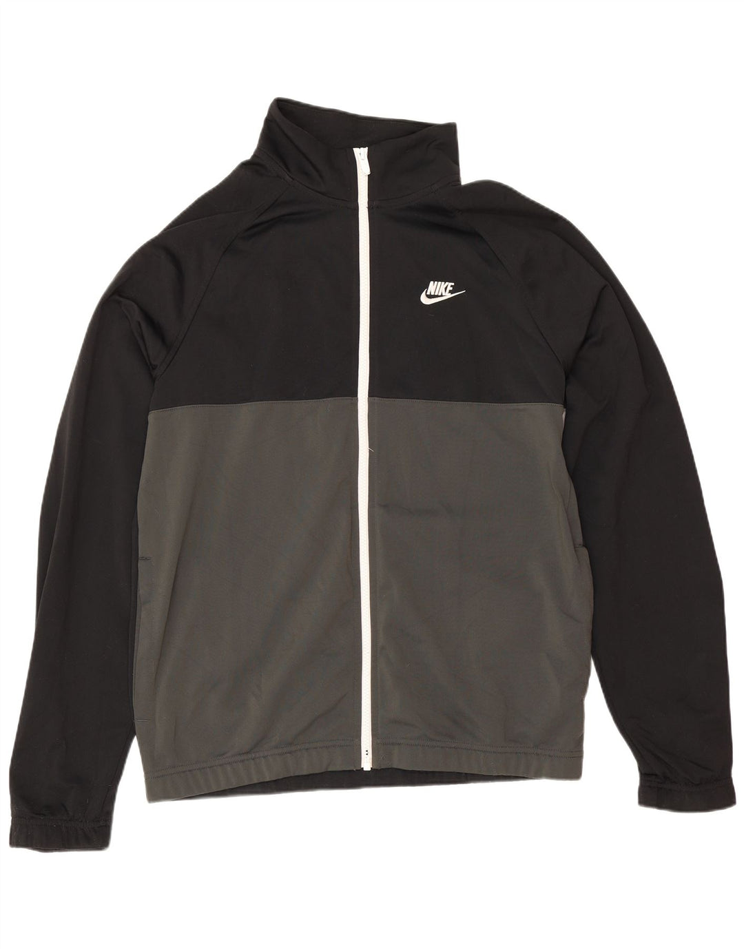 Męska kurtka dresowa Nike o regularnym kroju, średnia czarna, sportowa z blokami kolorów