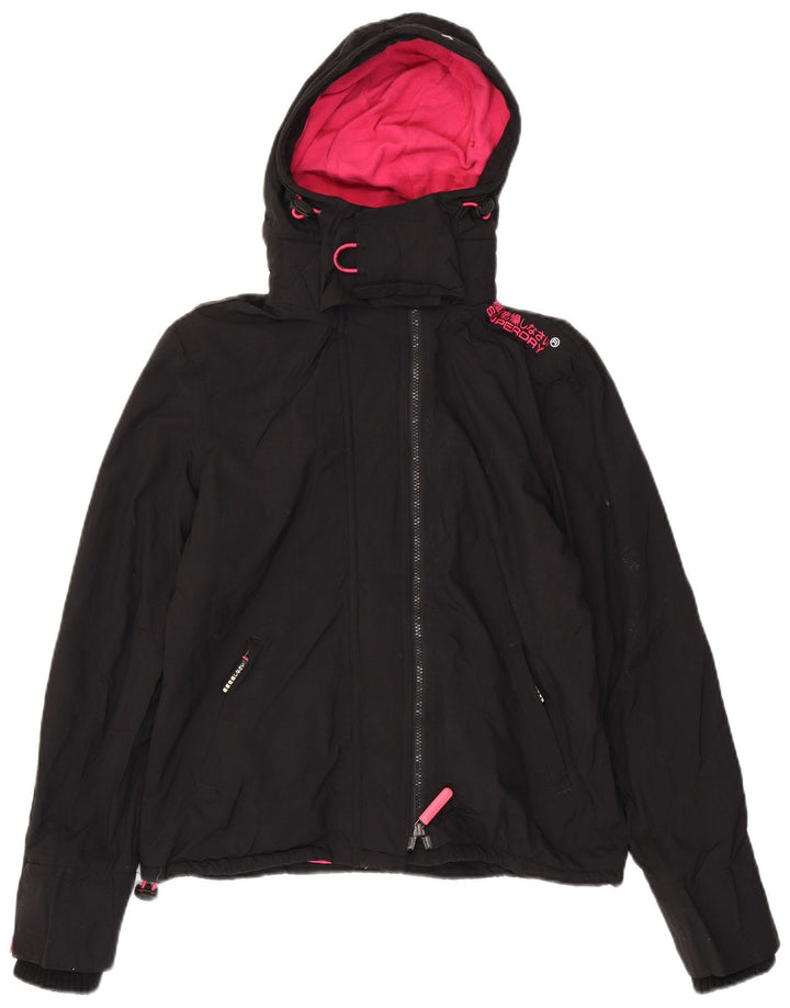 Damska wiatrówka z kapturem SUPERDRY UK 14, średnia czarna