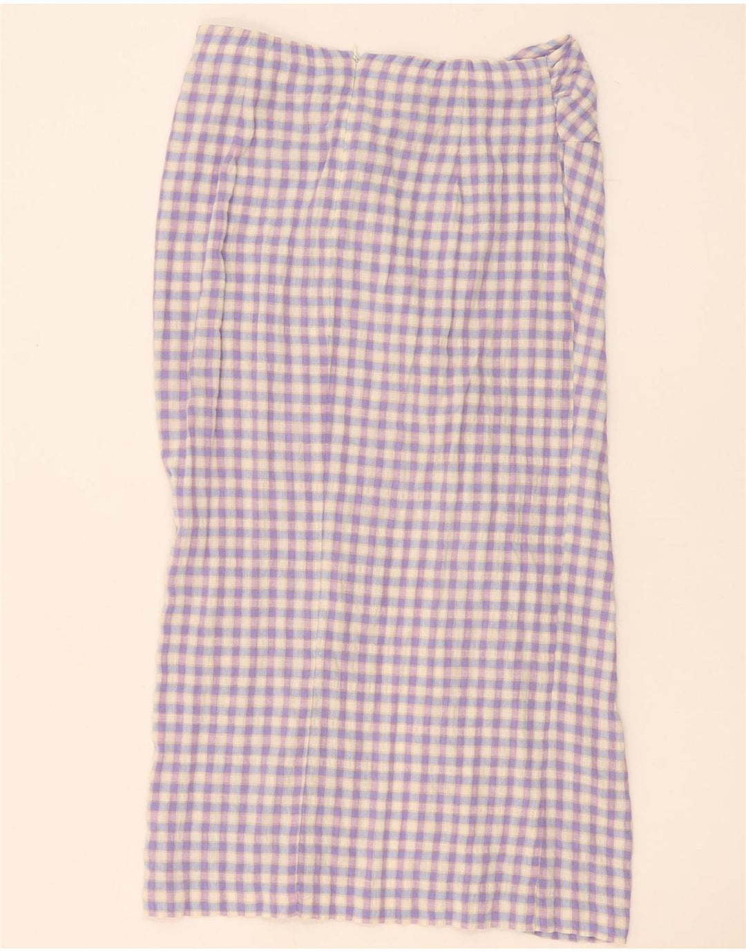 Spódnica damska Zara Maxi duża W32 fioletowa kratka