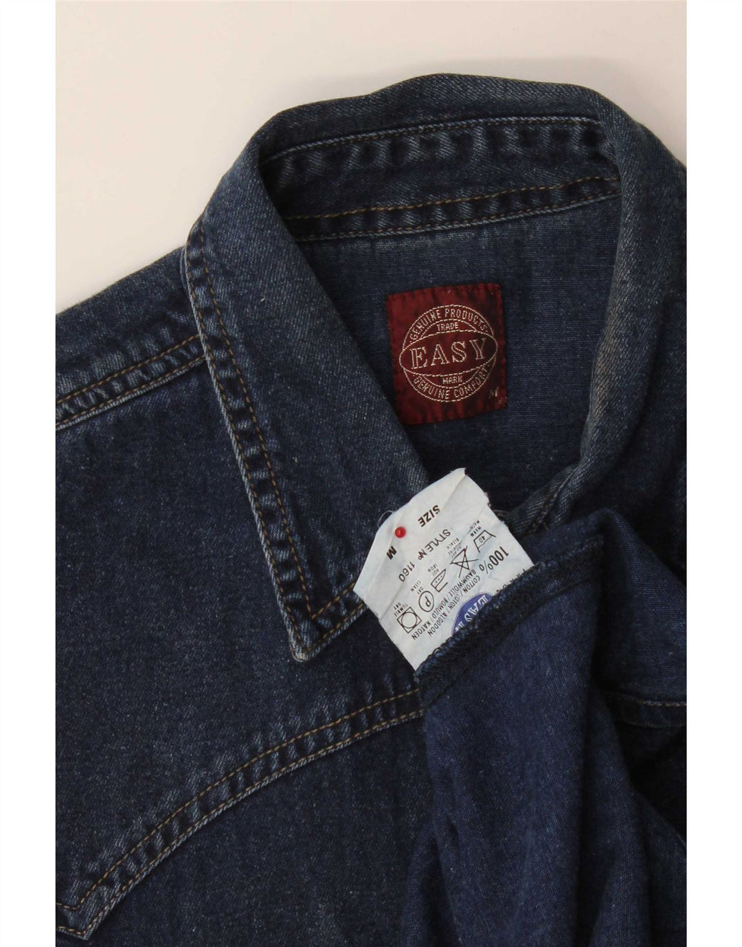 Koszula męska Easy Denim, średnia, granatowa, bawełniana