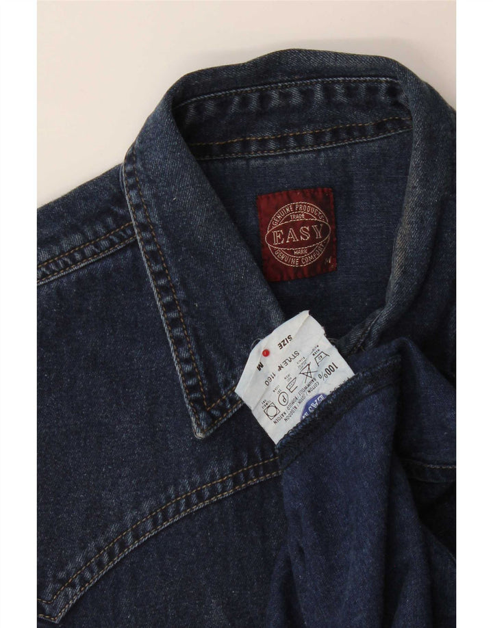 Koszula męska Easy Denim, średnia, granatowa, bawełniana
