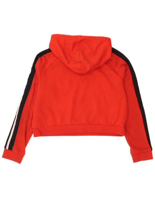 Damska bluza z kapturem Adidas Crop Oversized UK 10 Small Red Colorblock