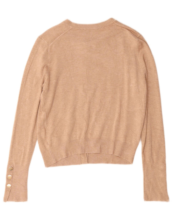 Sweter damski Zara Cardigan UK 12 Średni Beżowy Wiskoza