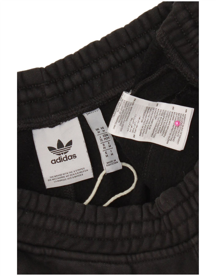 Męskie spodenki sportowe Adidas, średnie czarne, bawełniane