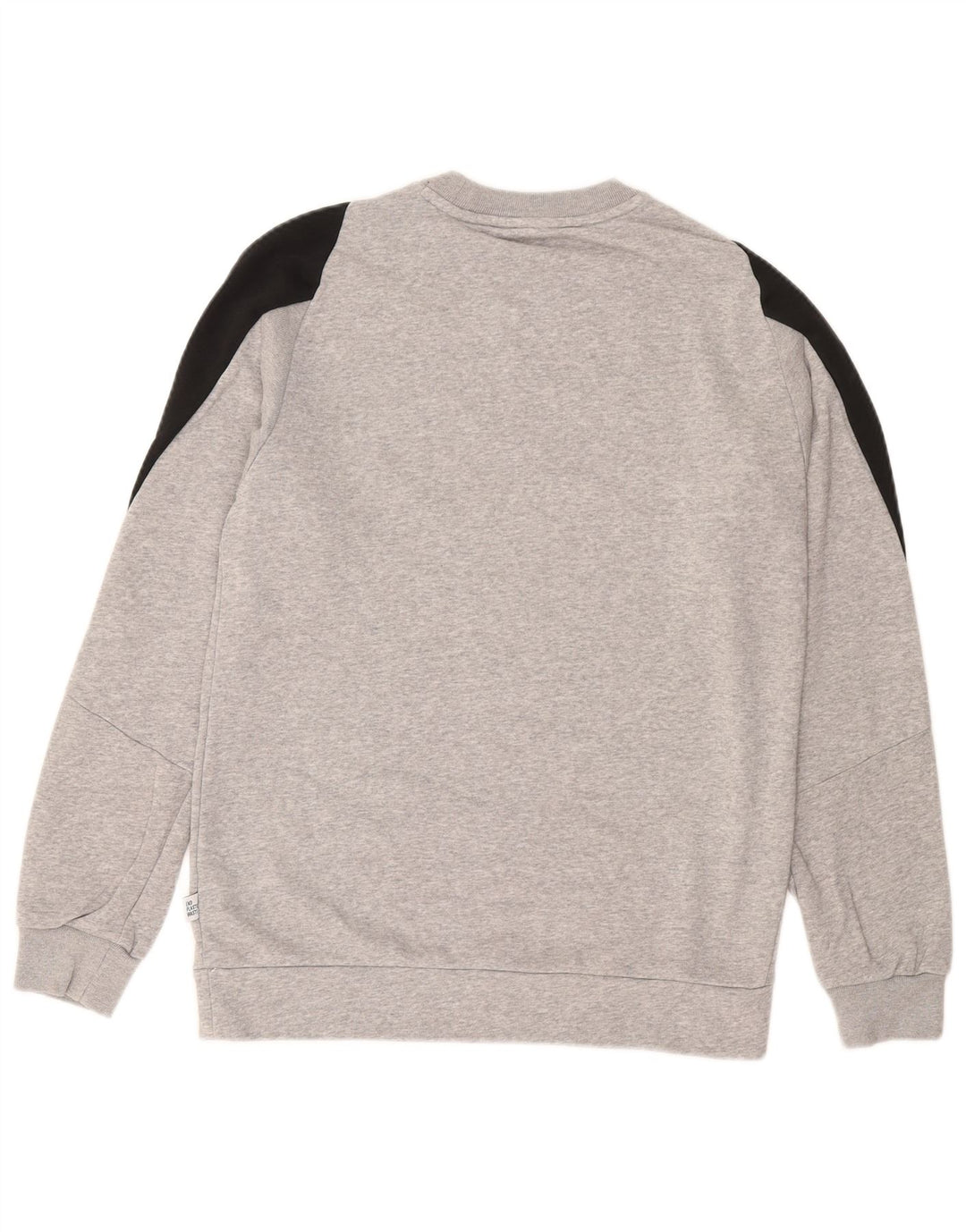 ADIDAS Mens Graphic Sweatshirt Jumper Small Grey Colourblock Cotton