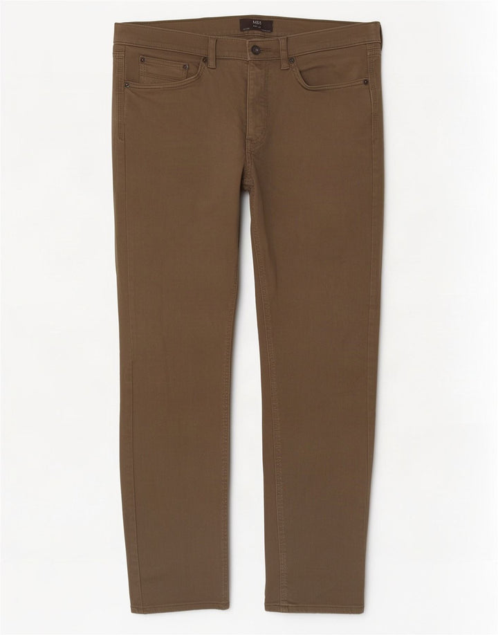 Marks & Spencer Męskie jeansy slim W34 L33 Khaki, bawełna