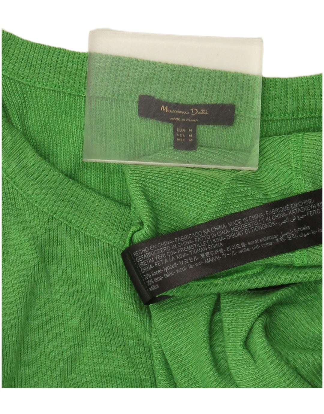 Damska kamizelka Massimo Dutti Top UK 12 Medium Green Lyocell