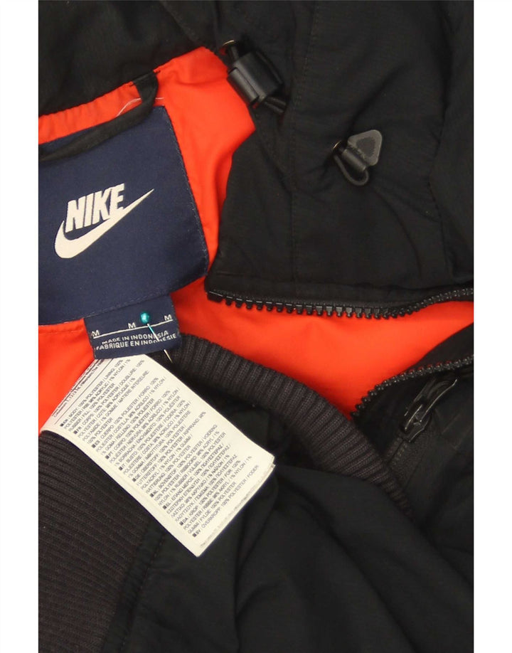 Męska ocieplana kurtka z kapturem Nike UK 38, poliester w kolorze średniej czerni