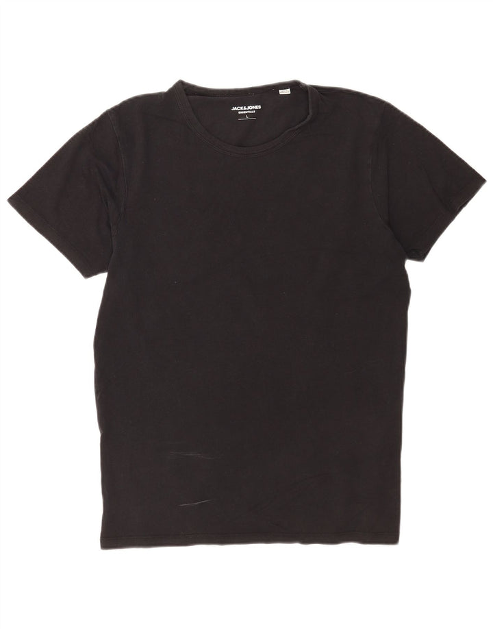 T-shirt męski Jack & Jones, duży, czarny, bawełniany