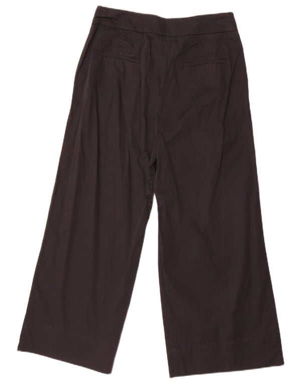 Damskie spodnie z szerokimi nogawkami Marella UK 10 Small W30 L26 Czarna bawełna