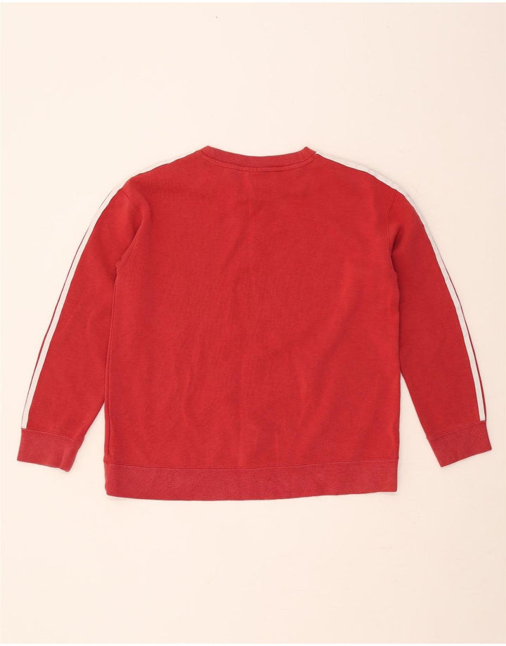 Damski sweter oversize ADIDAS UK 8, mały, czerwony, bawełniany