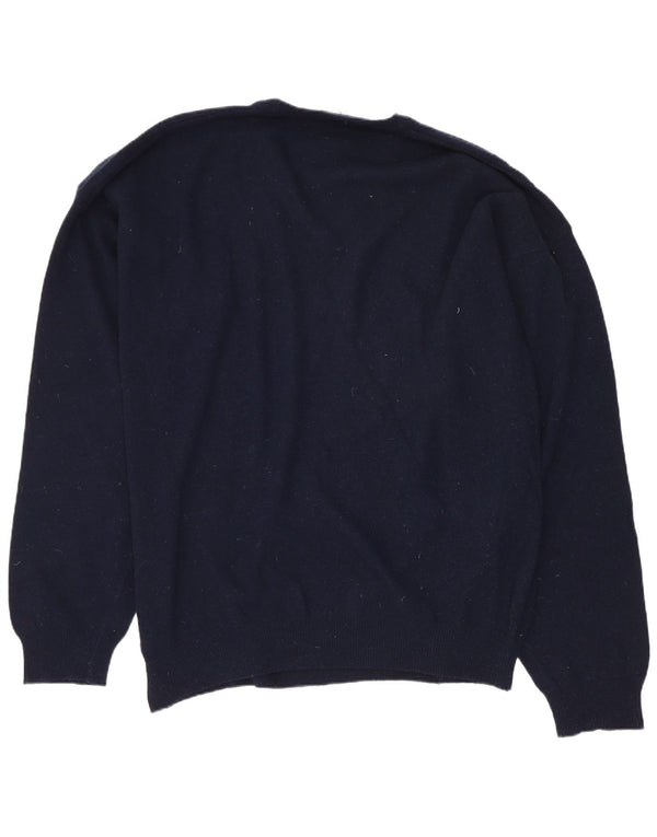 Męski sweter Sergio Tacchini z dekoltem w kształcie litery V, 2XL, granatowo-wełniany