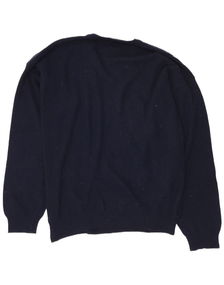 Męski sweter Sergio Tacchini z dekoltem w kształcie litery V, 2XL, granatowo-wełniany