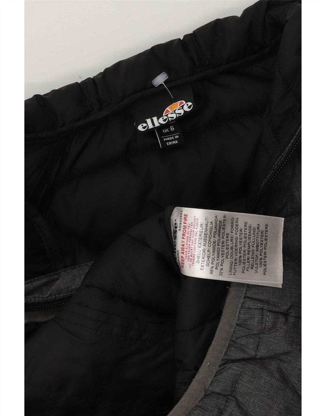 Damska ocieplana kurtka z kapturem Ellesse UK 6 XS Szary poliester