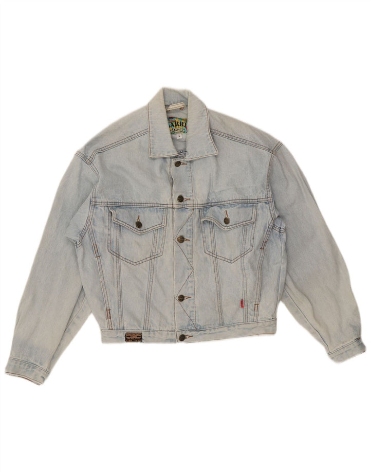 Damska kurtka dżinsowa typu oversize VINTAGE, UK 10, mała, niebieska, bawełniana