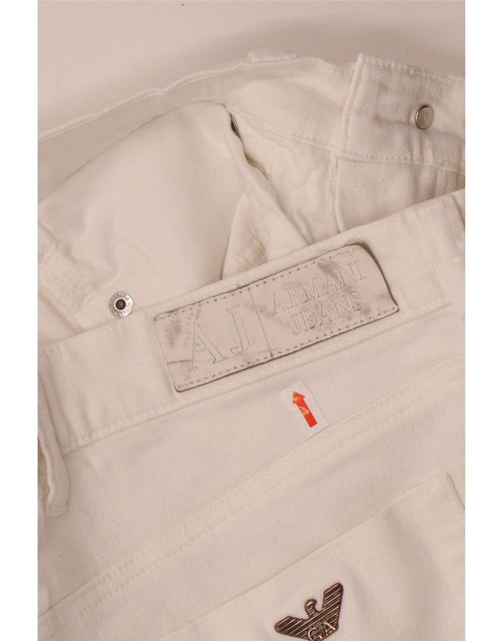 Damskie jeansy Armani Regular Straight W29 L30 Biała bawełna