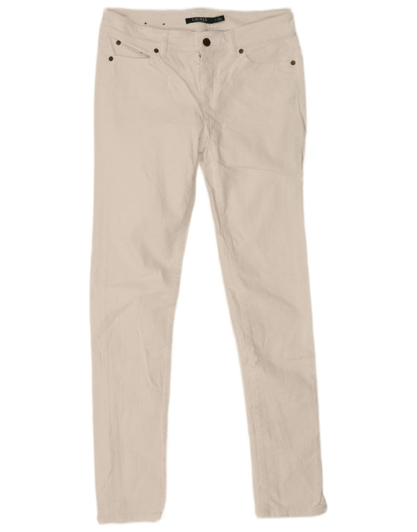 Damskie nowoczesne jeansy rurkowe Ralph Lauren US 6 Medium W30 L31 Biała bawełna
