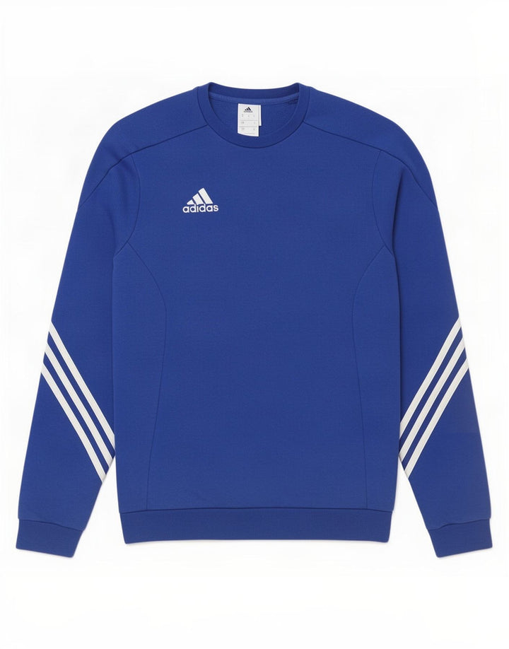 Adidas Męska Bluza Sweter Mała Niebieska Bawełniana