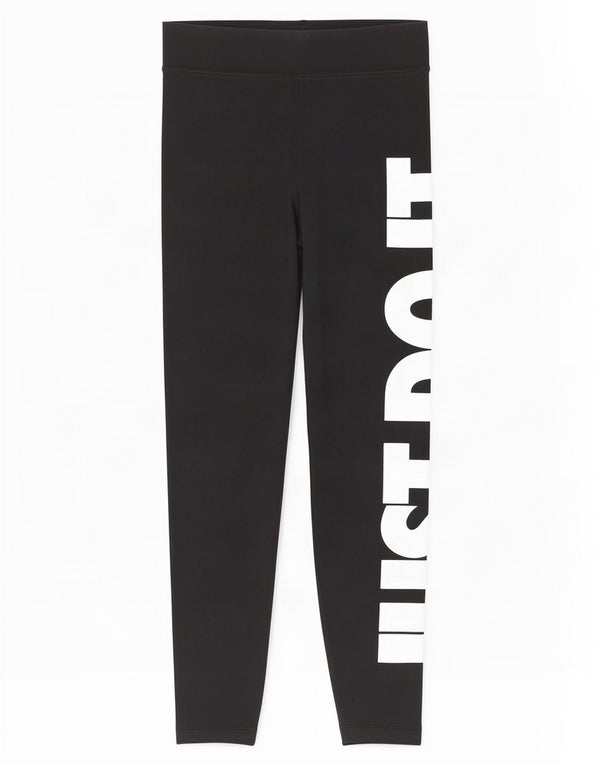 Damskie legginsy Nike Graphic UK 12, średnie czarne, bawełniane