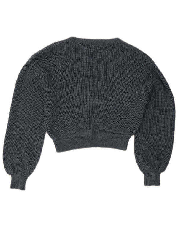 Sweter damski Zara Crop Cardigan UK 10, mały, granatowy, bawełniany