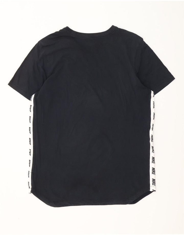 Męski T-shirt NIKE z grafiką, duży, czarny, z blokami kolorów