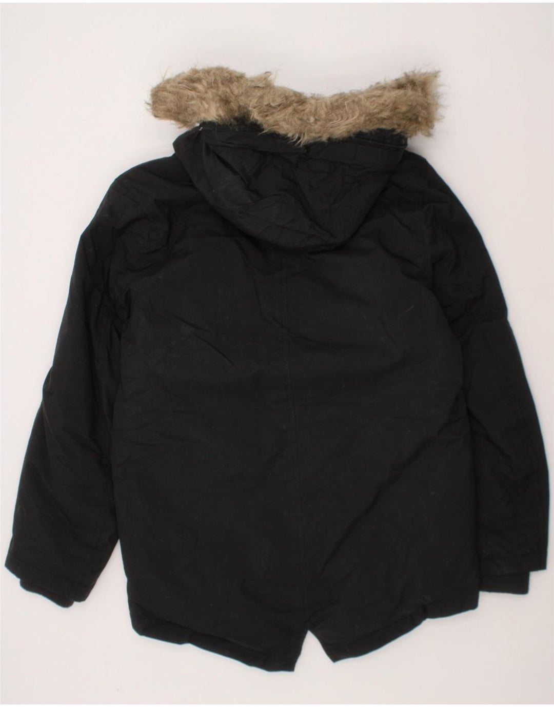 EDDIE BAUER Boys Hooded Sherpa Jacket 7-8 Years Black Nylon Vintage Eddie Bauer and Second-Hand Eddie Bauer from Messina Hembry 