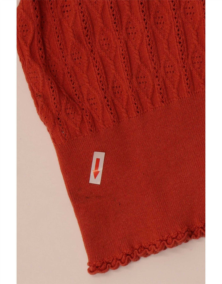 Damski sweter oversize Oasis UK 14, średni pomarańczowy, bawełniany