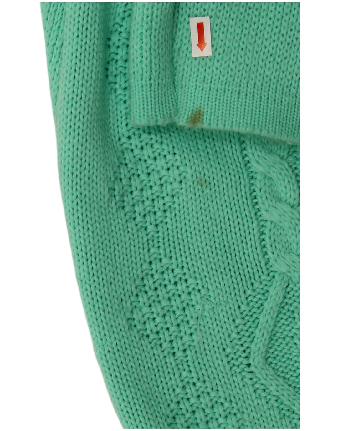 Sweter damski VINTAGE z dekoltem w kształcie litery V, UK 18 XL, zielony akryl