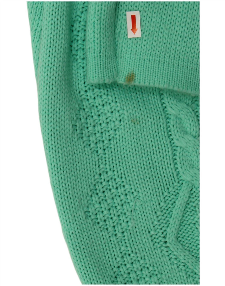 Sweter damski VINTAGE z dekoltem w kształcie litery V, UK 18 XL, zielony akryl