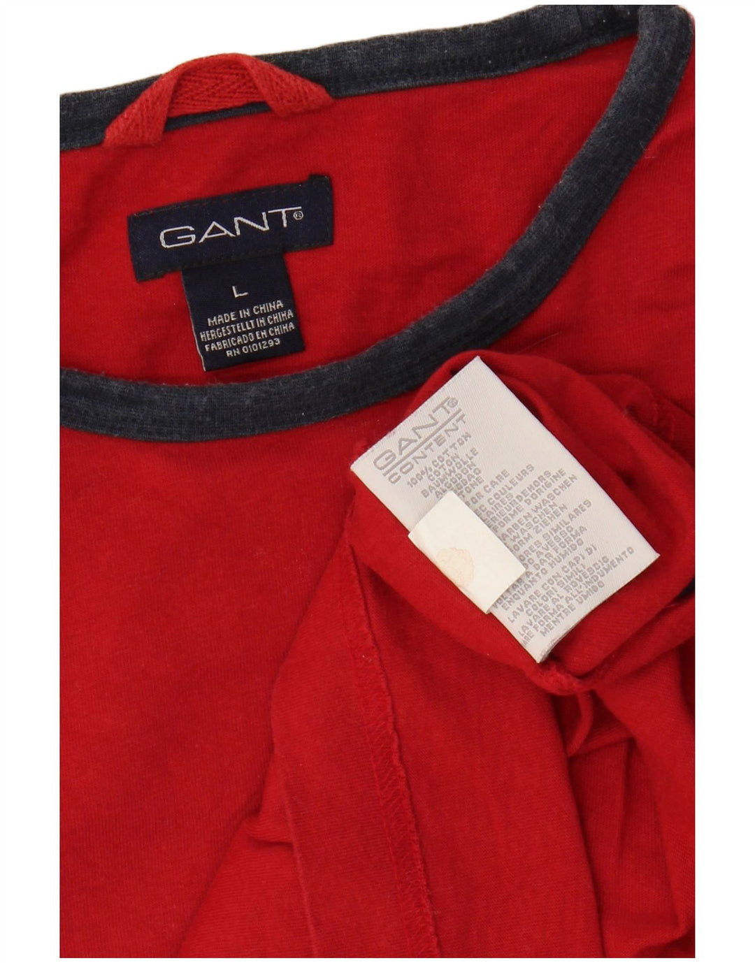 GANT Mens Graphic T-Shirt Top Large Red Cotton