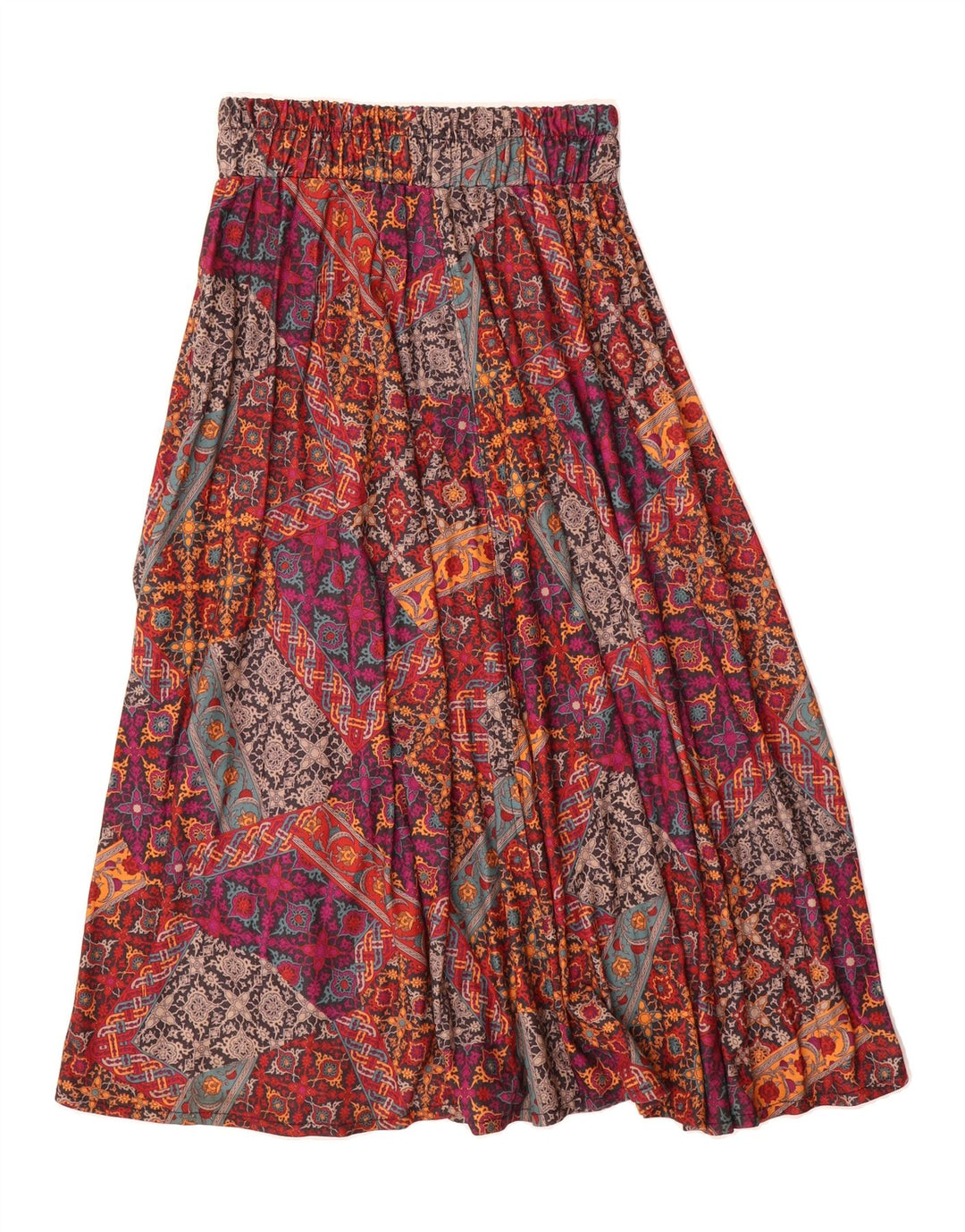 VINTAGE Womens Gypsy Skirt W26 Small  Multicoloured Patchwork Vintage Vintage and Second-Hand Vintage from Messina Hembry 