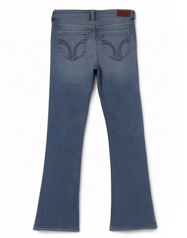 Damskie jeansy typu Bootcut Hollister US 6 Medium W28 L30 Niebieskie, bawełniane