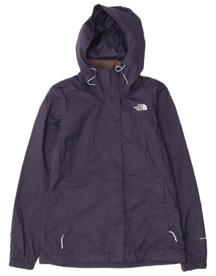 Damska kurtka przeciwdeszczowa z kapturem The North Face UK 10, mała, granatowa, z poliestru