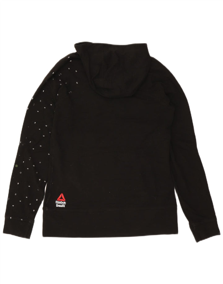 Męski sweter z kapturem Reebok z grafiką, średni czarny poliester