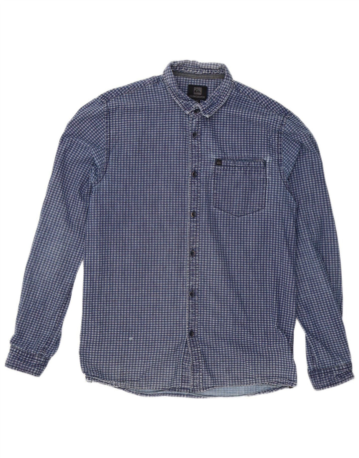 Koszula męska Quiksilver Slim Fit, średnia, granatowa, bawełniana w kratkę