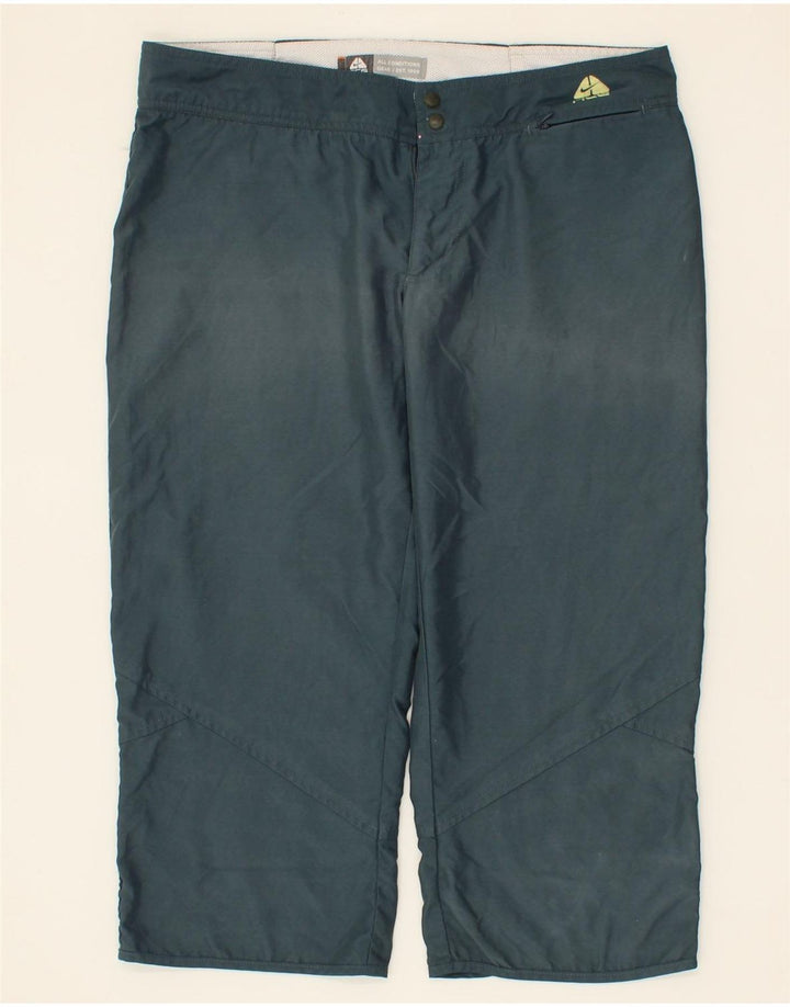 NIKE Womens Capri Trousers US 10 Large W34 L20  Green Polyester Vintage Nike and Second-Hand Nike from Messina Hembry 