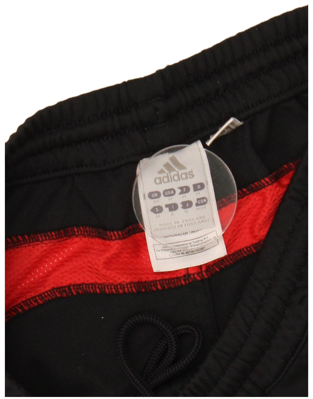 Męskie spodnie dresowe Adidas Capri, duże, czarne, z blokami kolorów, z poliestru