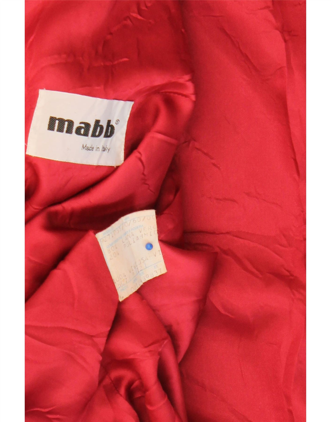 mabb Damski płaszcz oversize z podwójnymi piersiami UK 18 XL, czerwona wełna
