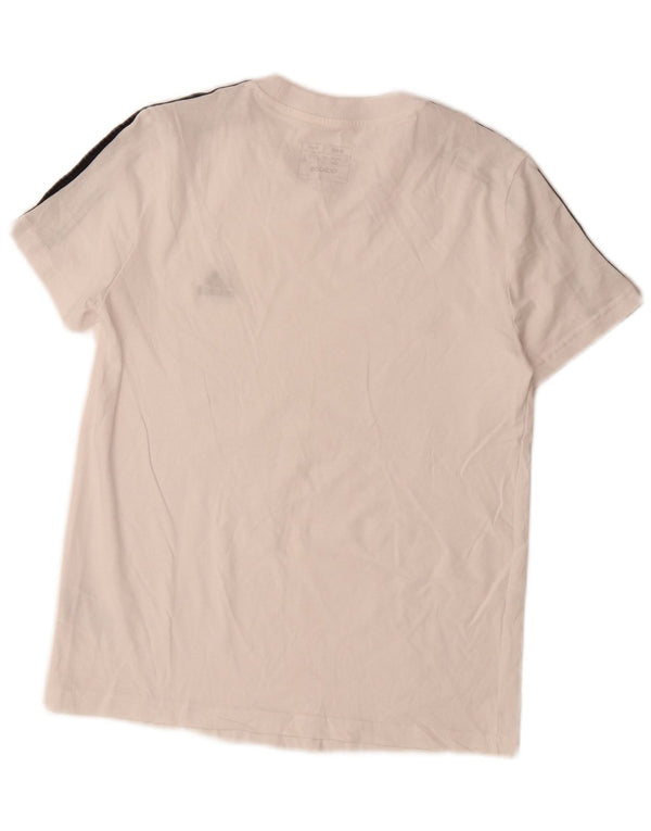 Damska koszulka Adidas Slim Fit Top UK 12/14 Średnia biała bawełna
