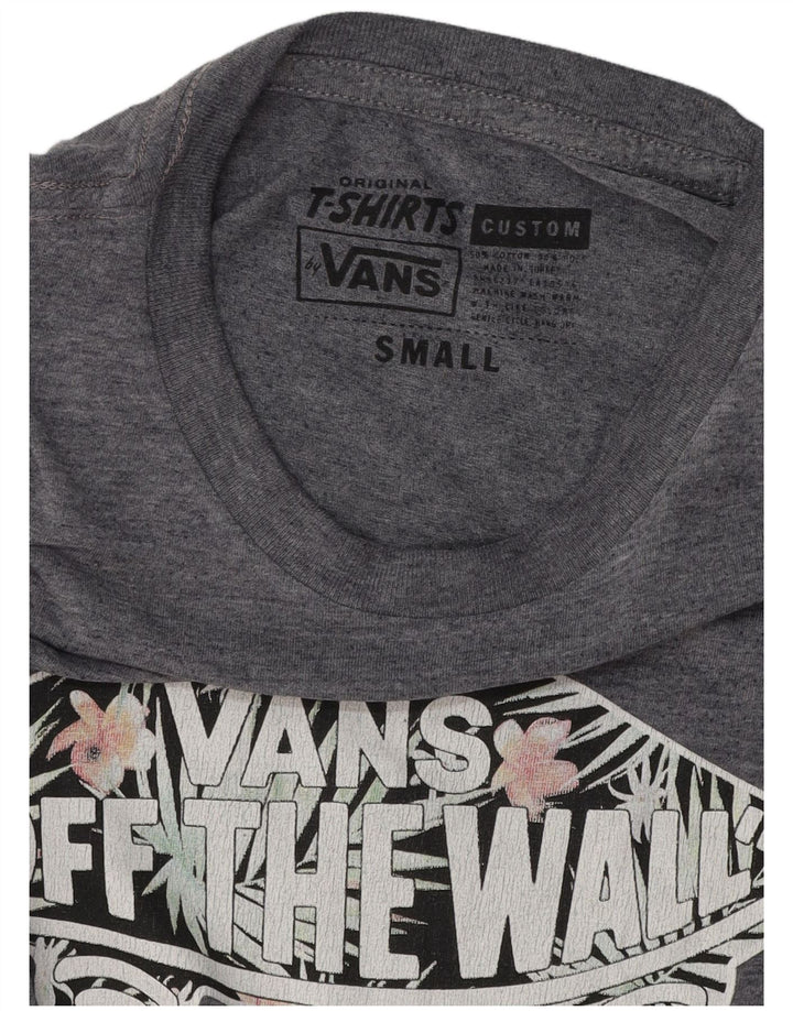 Męski T-shirt z grafiką VANS o dopasowanym kroju, mały, granatowy, bawełniany