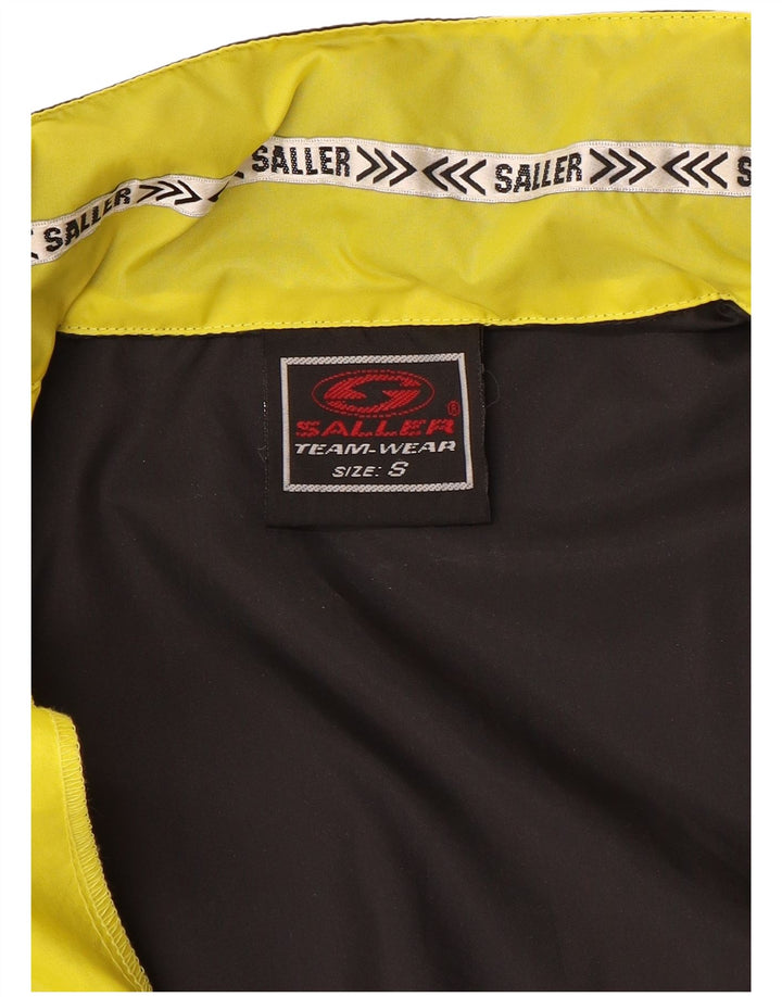 Męska kurtka przeciwdeszczowa Saller Graphic UK 36, mała, żółta, z blokami kolorów, poliamid