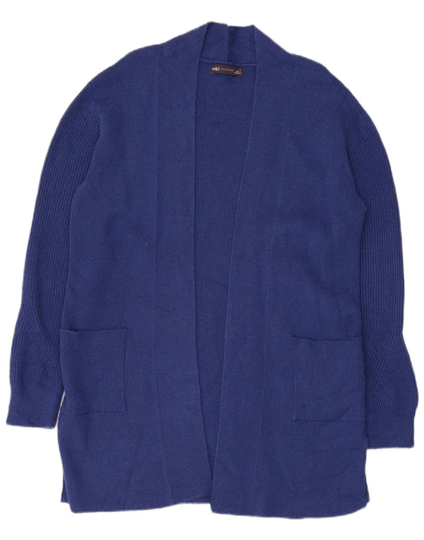 Sweter damski Marks & Spencer Longline Open Cardigan UK 12, średni niebieski