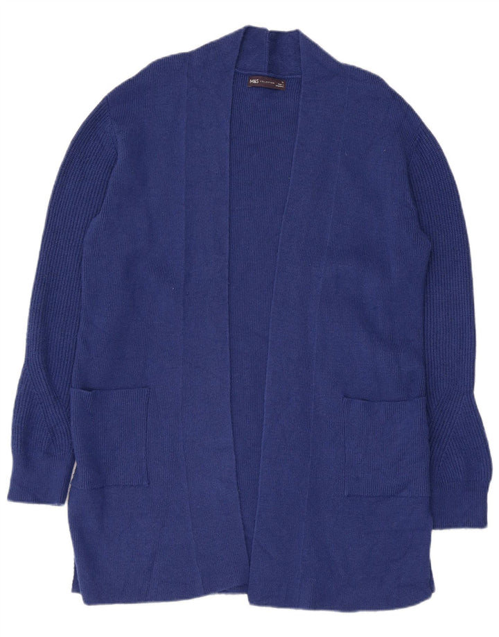 Sweter damski Marks & Spencer Longline Open Cardigan UK 12, średni niebieski