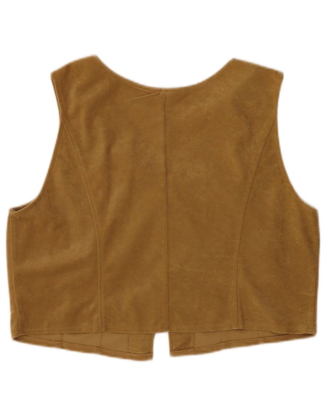 WOODPECKER Damska kamizelka welurowa UK 16, duża, beżowa, poliester